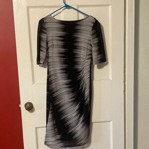 Anne Klein Black and White Midi Dress